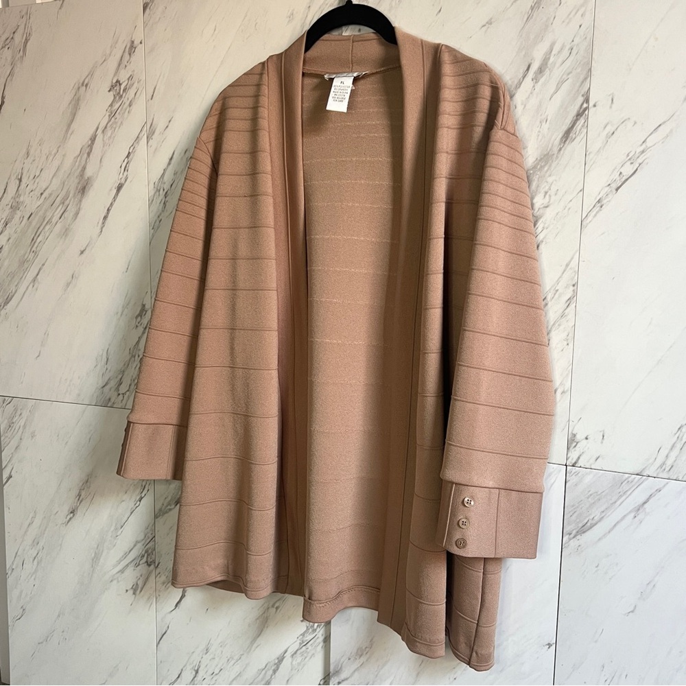 Draper's and Damon's Ottoman Stripe Cardigan SZ PL